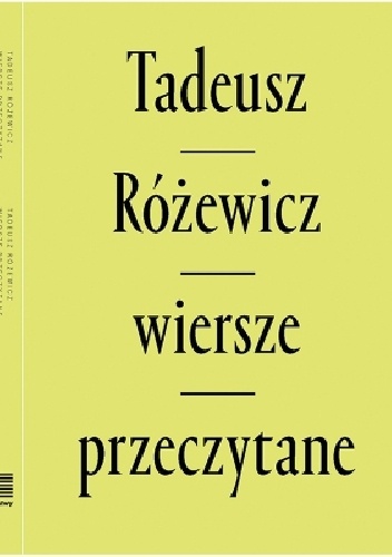 Okładka: Tadeusz Różewicz - Wiersze przeczytane