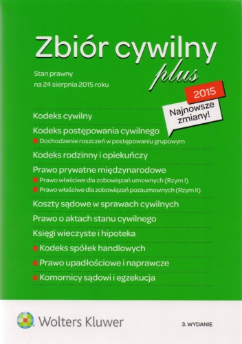 Okładka:  praca zbiorowa - Zbiór cywilny PLUS 2015