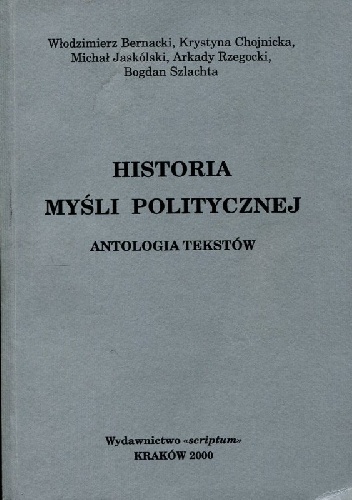 Okładka: Krystyna Chojnicka - Historia myśli politycznej. Antologia tekstów