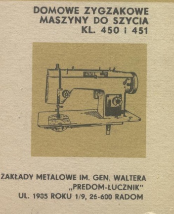 Okładka:  praca zbiorowa - Domowe zygzakowe maszyny do szycia kl. 450 i 451