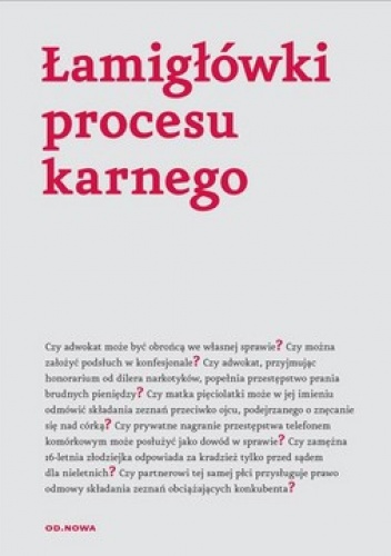 Okładka: Agnieszka Kaszok - Łamigłówki procesu karnego