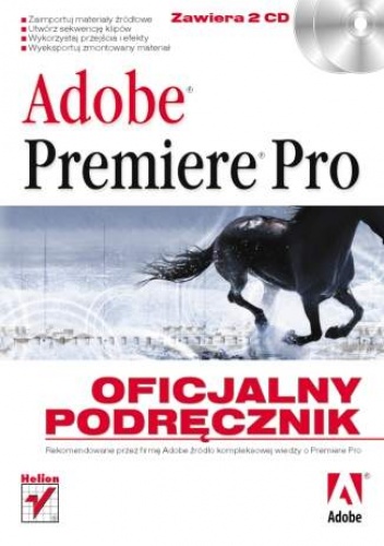 Okładka:  - Adobe Premiere Pro. Oficjalny podręcznik