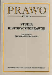 Okładka: Alfred Konieczny - Studia historycznoprawne. Prawo CCXCIV.