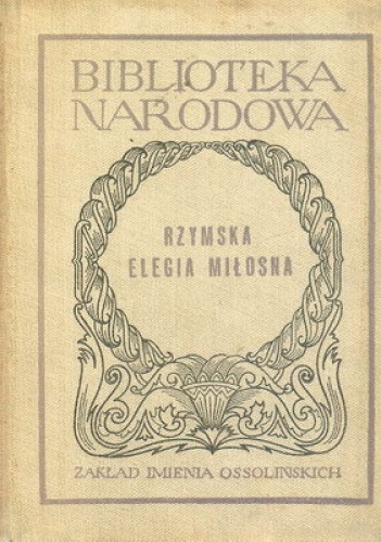 Okładka:  Owidiusz - Rzymska elegia miłosna