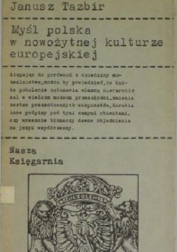 Okładka: Janusz Tazbir - Myśl polska w nowożytnej kulturze europejskiej