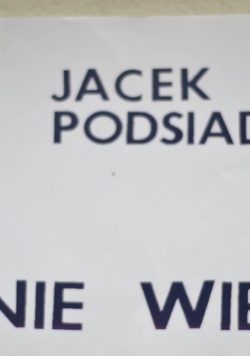 Okładka: Jacek Podsiadło - Nie wiem