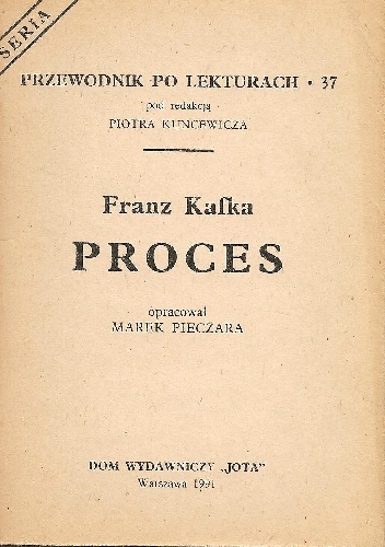 Okładka: Marek Pieczara - Franz Kafka. Proces