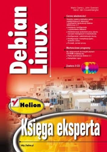 Okładka: Mario Camou - Debian Linux. Księga eksperta
