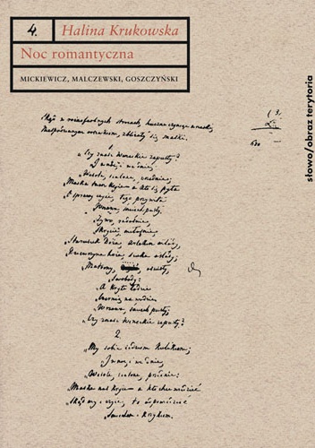 Okładka: Halina Krukowska - Noc romantyczna: Mickiewicz, Malczewski, Goszczyński. Interpretacje