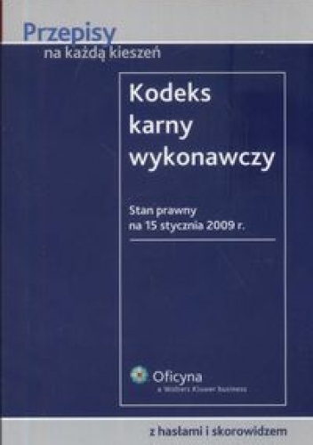 Okładka: Małgorzata Buczna - Kodeks karny wykonawczy