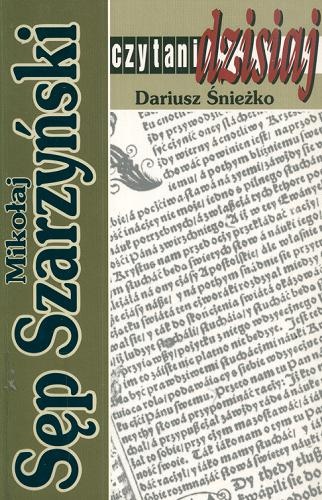 Okładka: Dariusz Śnieżko - Mikołaj Sęp Szarzyński