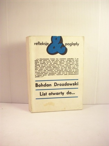 Okładka: Bohdan Drozdowski - List otwarty do...
