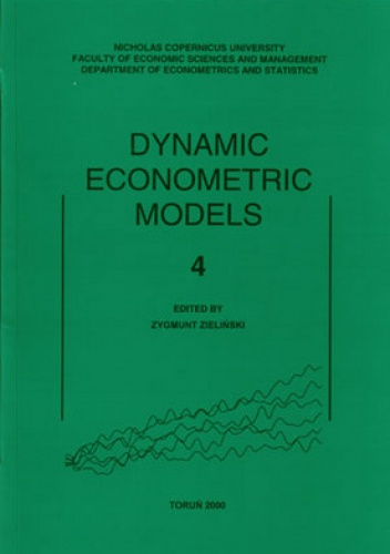 Okładka: Zygmunt Zieliński - Dynamic Econometric Models. Tom 4