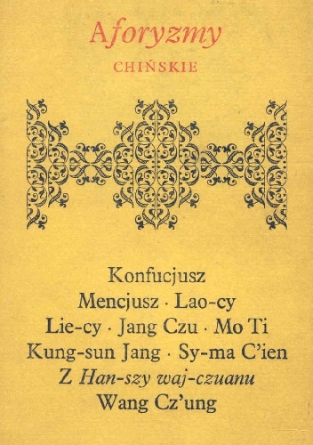 Okładka:  Mencjusz (Mengzi) - Aforyzmy chińskie
