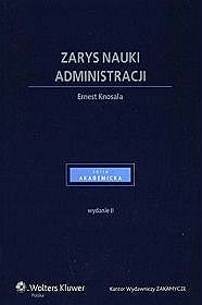 Okładka: Ernest Knosala - Zarys nauki administracji
