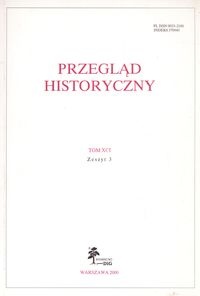 Okładka: Andrzej Wyrobisz - Przegląd Historyczny rok 2000 nr 3 Tom XCI