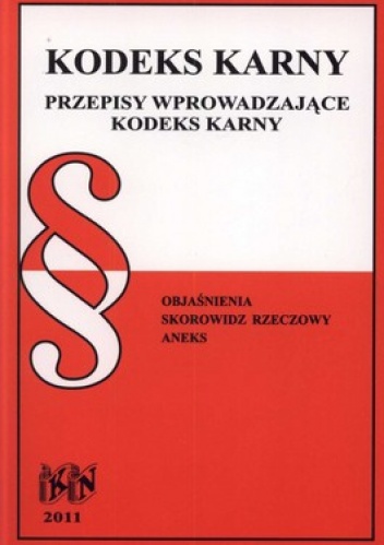 Okładka:  - Kodeks karny. Przepisy wprowadzające kodeks karny