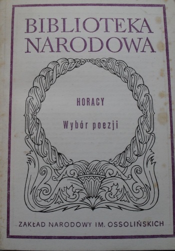 Okładka:  Horacy - Wybór poezji