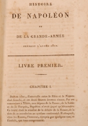 Okładka: Philippe Paul de Ségur - Histoire de Napoléon et de la Grande-Armée en 1812