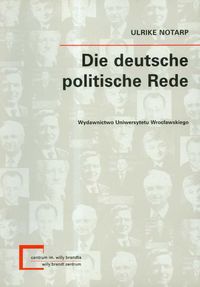 Okładka: U. Notarp - Die deutsche politsche Rede