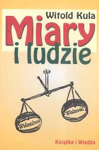 Okładka: Witold Kula - Miary i ludzie