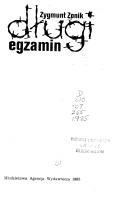 Okładka: Zygmunt Zonik - Długi egzamin