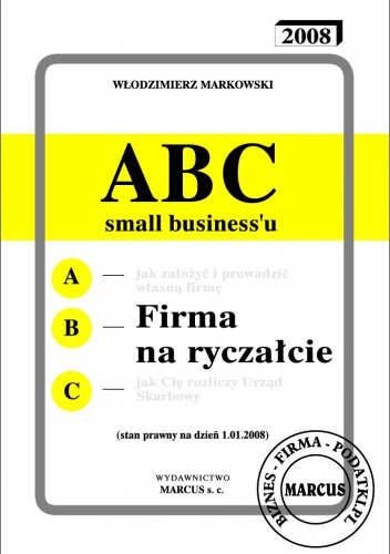 Okładka: Włodzimierz Markowski - ABC - Firma na ryczałcie - e-book