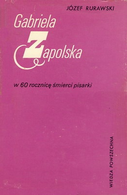 Okładka: Józef Rurawski - Gabriela Zapolska