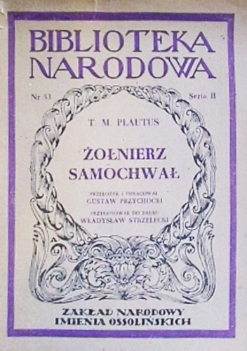 Okładka:  Plaut - Żołnierz samochwał