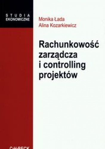 Okładka: Monika Łada - Rachunkowość zarządcza i controlling projektów
