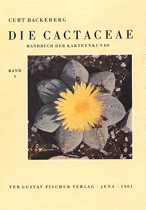 Okładka: Curt Backenberg - Die Cactaceae Handbuch der Kakteenkunde band 5