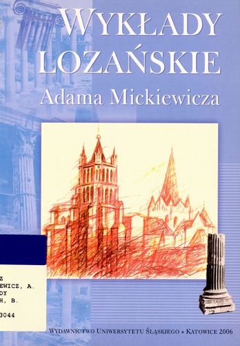 Okładka: Aleksander Nawarecki - Wykłady lozańskie Adama Mickiewicza