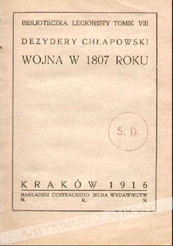 Okładka: Dezydery Chłapowski - Wojna w 1807