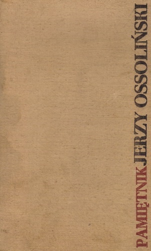 Okładka: Jerzy Ossoliński - Pamiętnik