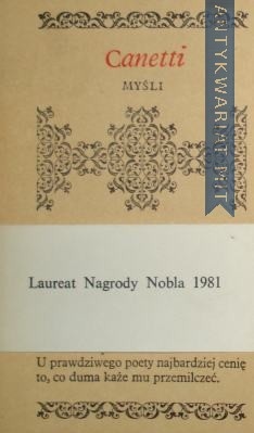 Okładka: Elias Canetti - Myśli