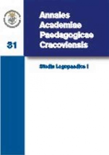 Okładka: Teodezja Rittel - Annales Academiae Paedagogicae Cracoviensis. Tom 31. Studia Logopaedica I