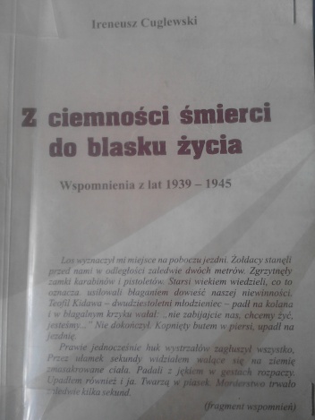 Okładka: Ireneusz Cuglewski - Z ciemności śmierci do blasku życia. Wspomnienia z lat 1939-1945