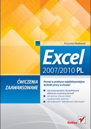 Okładka: Krzysztof Masłowski - Excel 2007/2010 PL. Ćwiczenia zaawansowane