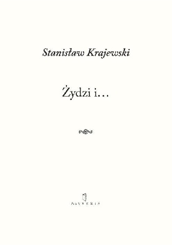 Okładka: Stanisław Krajewski - Żydzi i...