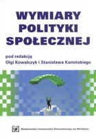 Okładka: Stanisław Kamiński - Wymiary polityki społecznej