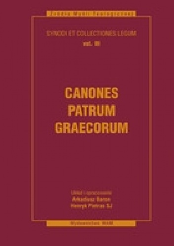 Okładka: Arkadiusz Baron - Canones Patrum Graecorum