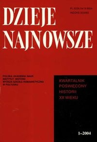 Okładka: Tadeusz Wolsza - Dzieje najnowsze 1 - 2004