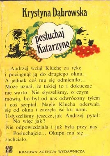 Okładka: Krystyna Dąbrowska - Posłuchaj Katarzyno
