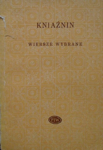 Okładka: Franciszek Dionizy Kniaźnin - Wiersze wybrane