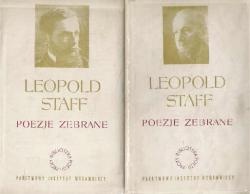 Okładka: Leopold Staff - Poezje zebrane. Tom 1-2