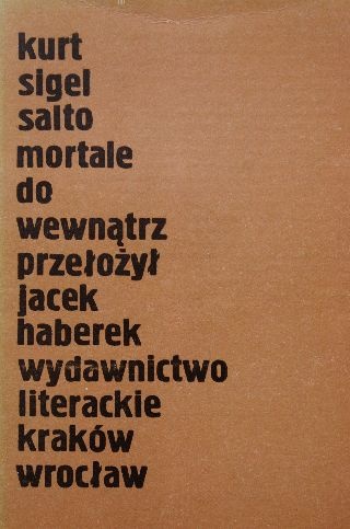 Okładka: Kurt Sigel - Salto mortale do wewnątrz