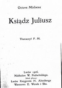 Okładka: Octave Mirbeau - Ksiądz Juliusz