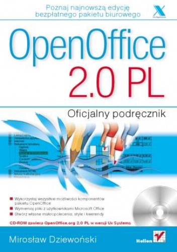 Okładka: Mirosław Dziewoński - OpenOffice 2.0 PL. Oficjalny podręcznik