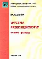 Okładka: Halina Zadora - Wycena przedsiębiorstw w teorii i praktyce
