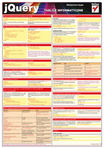 Okładka: Włodzimierz Gajda - Tablice informatyczne. JQuery